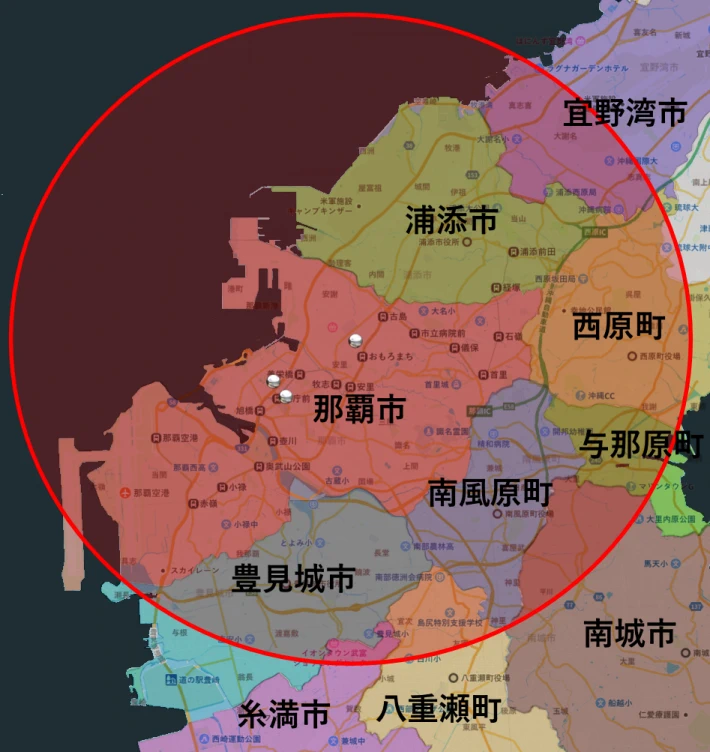 ココ運転代行営業エリア