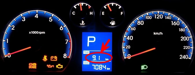 車のトリップメーター